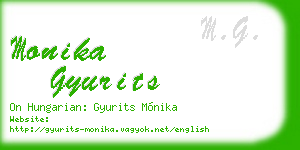 monika gyurits business card